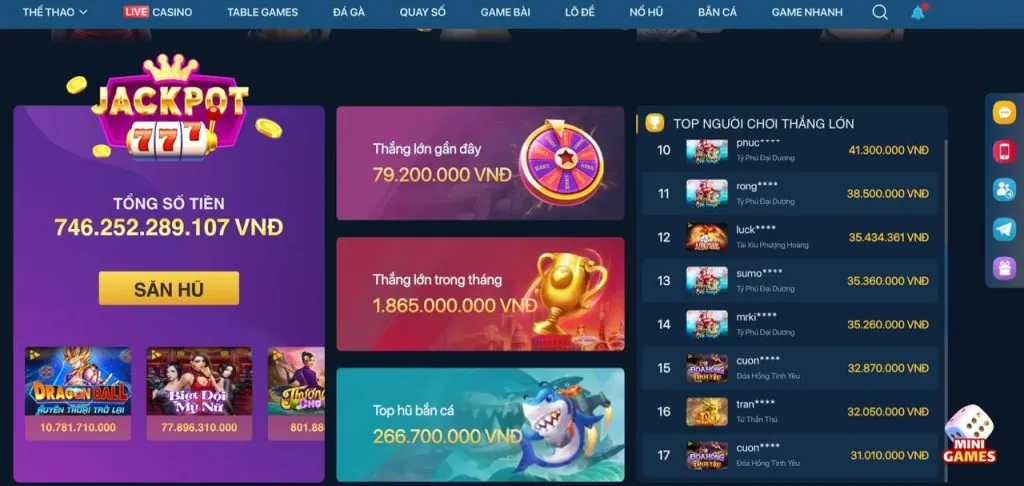 Nổ Hũ & Slots